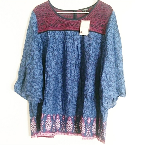 Lucky Brand Tops - Lucky Brand Boho Peasant Style Top Sz 2X